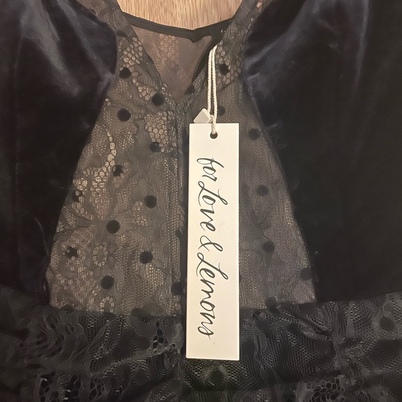 NWT For Love & Lemons Jourdan Velvet Mini Dress - Picture 7 of 14